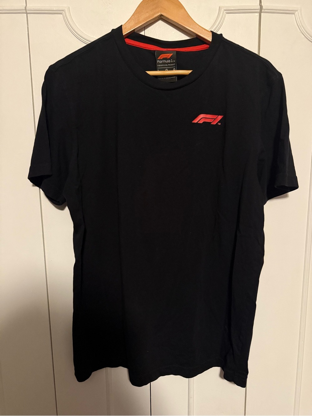 Formula 1 F1 Racing Men's Black Logo Crew Neck T-Shirt